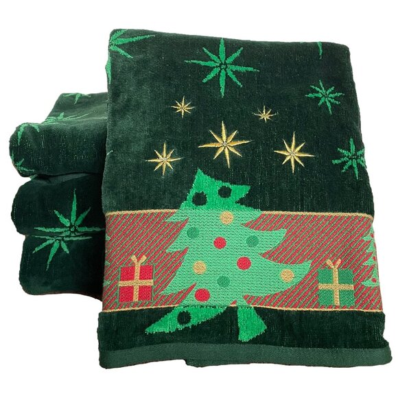 10-Piece Green Christmas Towel Set - Picture 9 of 13